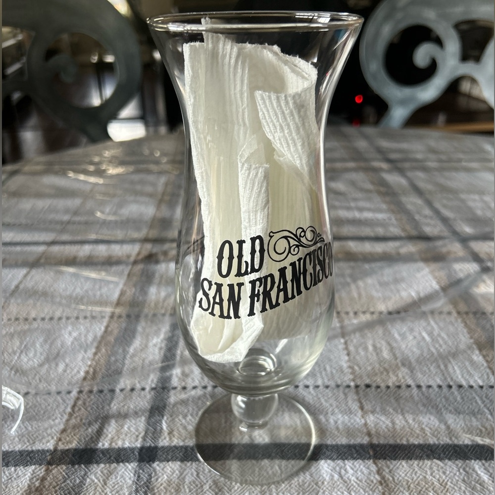 Vintage Old San Francisco Hurricane Glass